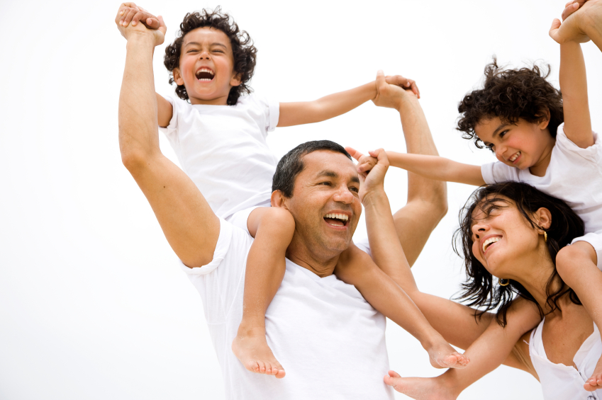 family smiling